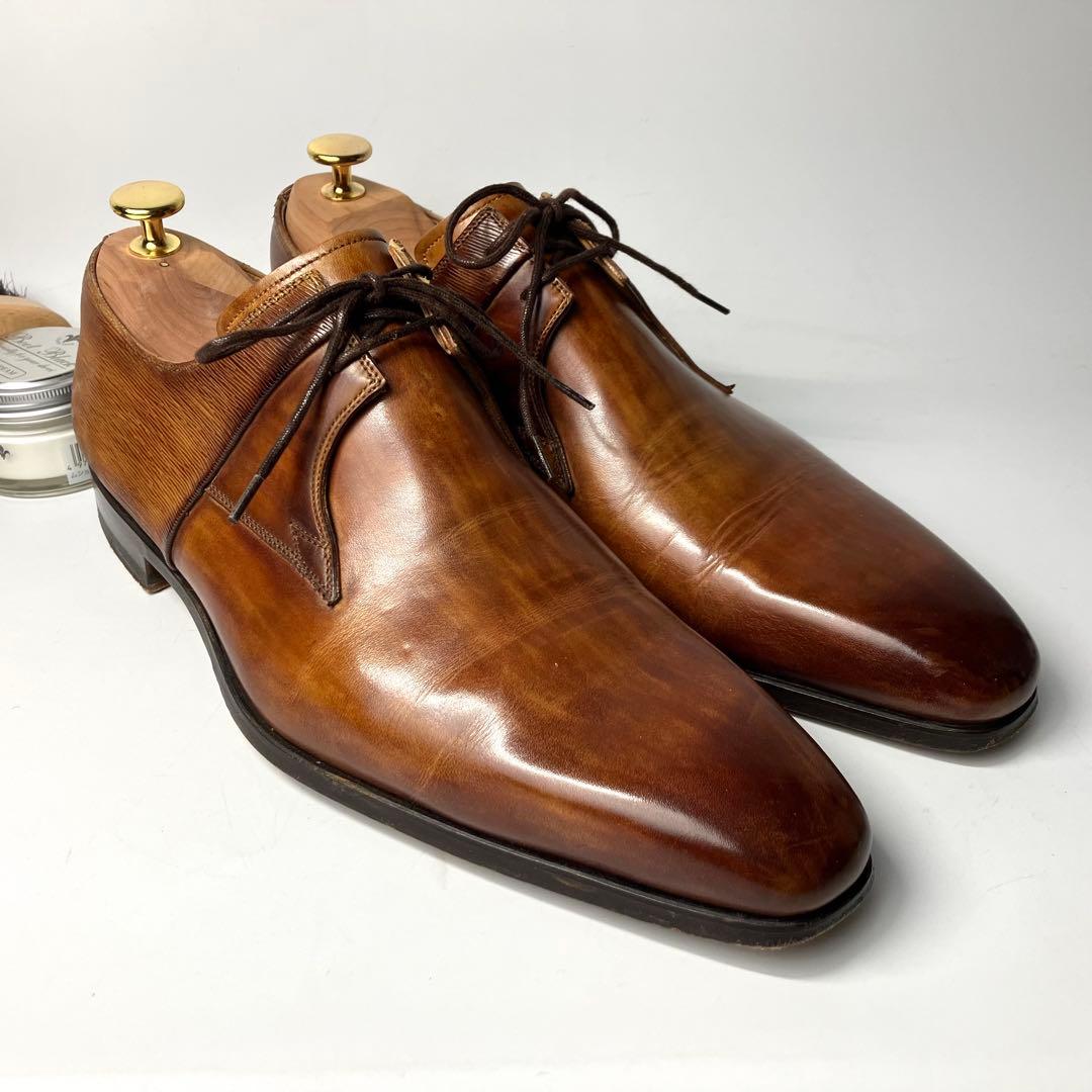 【美品】MAGNANNI パティーヌ　レースアップ　ドレスシューズ　BR 41