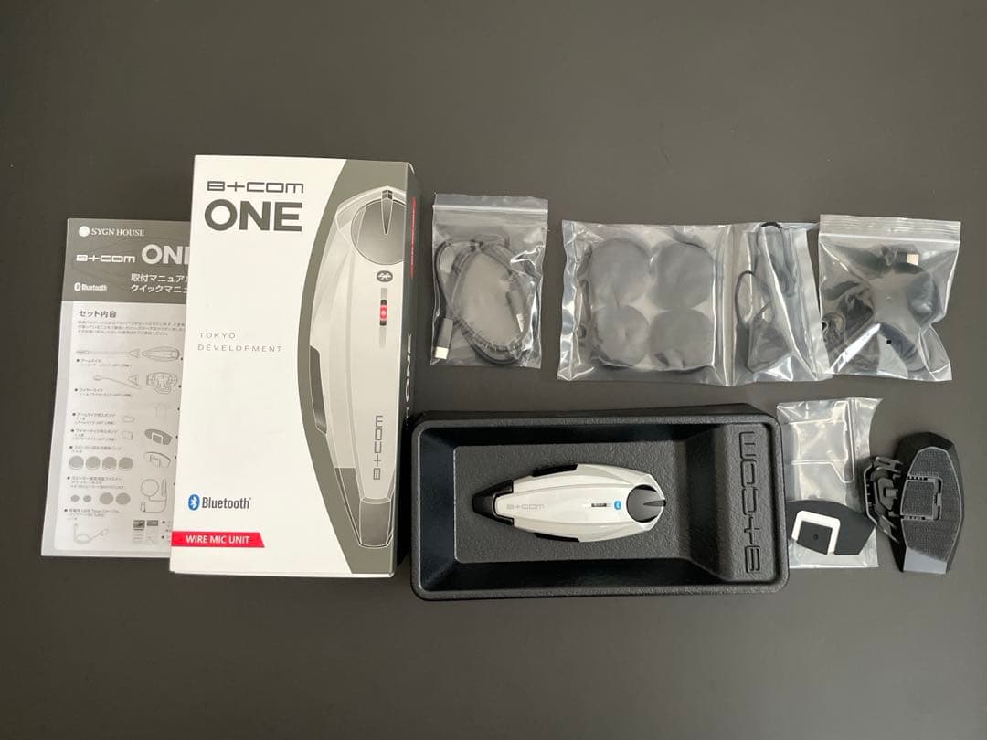 B+COM ONE ビーコムワン　ワイヤーマイク　　ホワイト