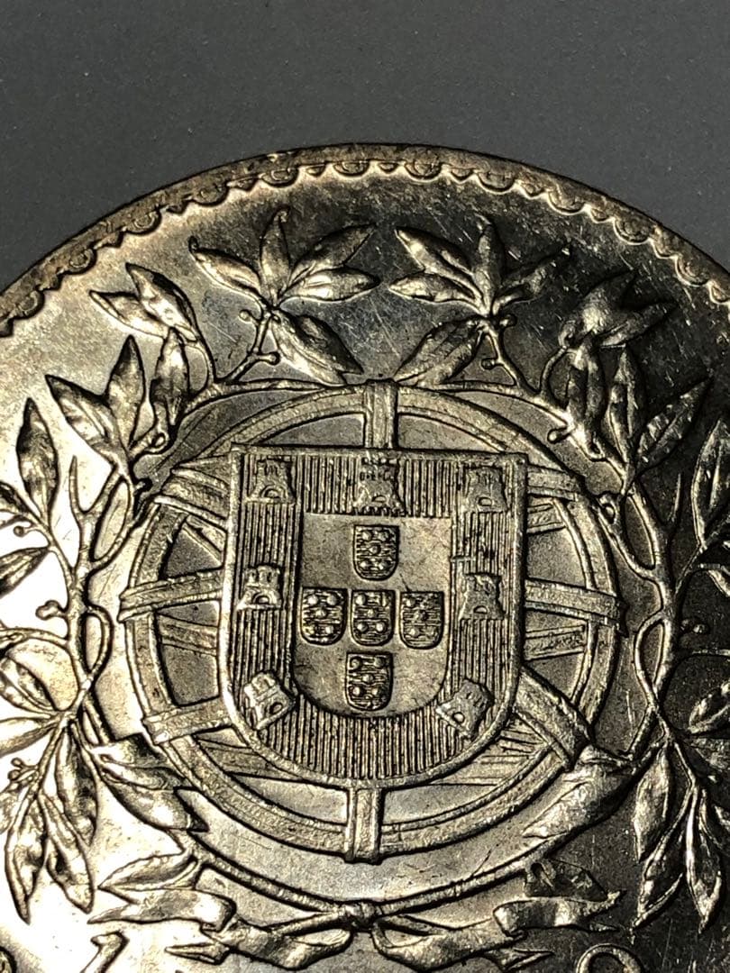 1916年 ポルトガル 1エスクード銀貨 美品 SV835 大型