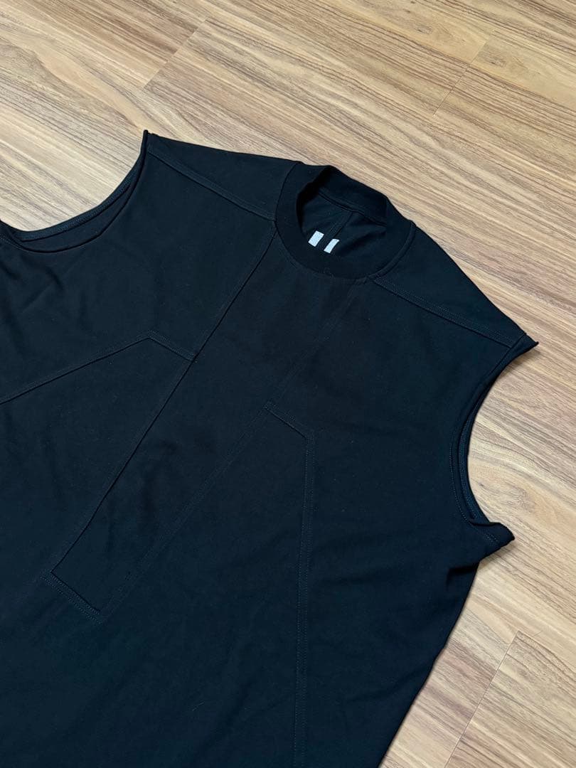 トップス Rick Owens SPLINTERED TARP T BLACK 24SS