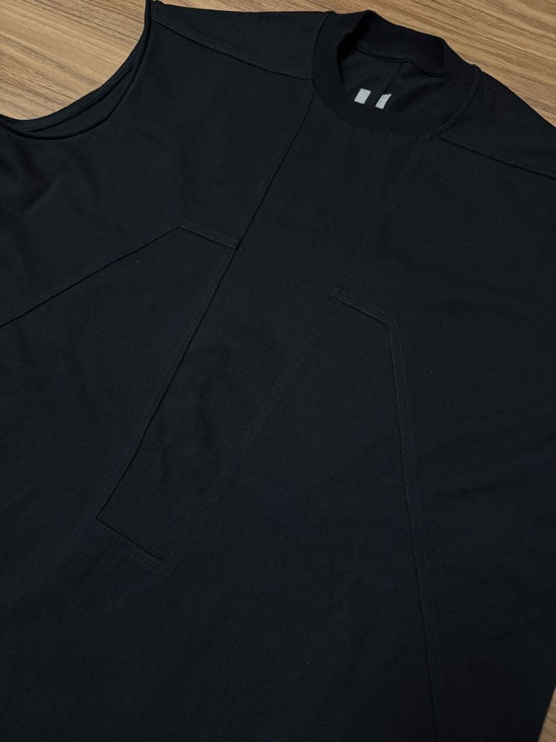トップス Rick Owens SPLINTERED TARP T BLACK 24SS