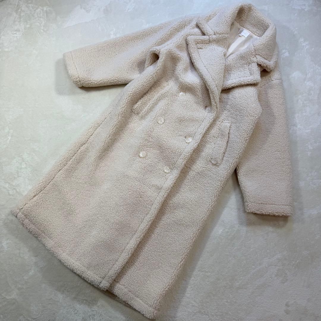 極美品 rienda リエンダ テディボア 2WAY ロングコート S