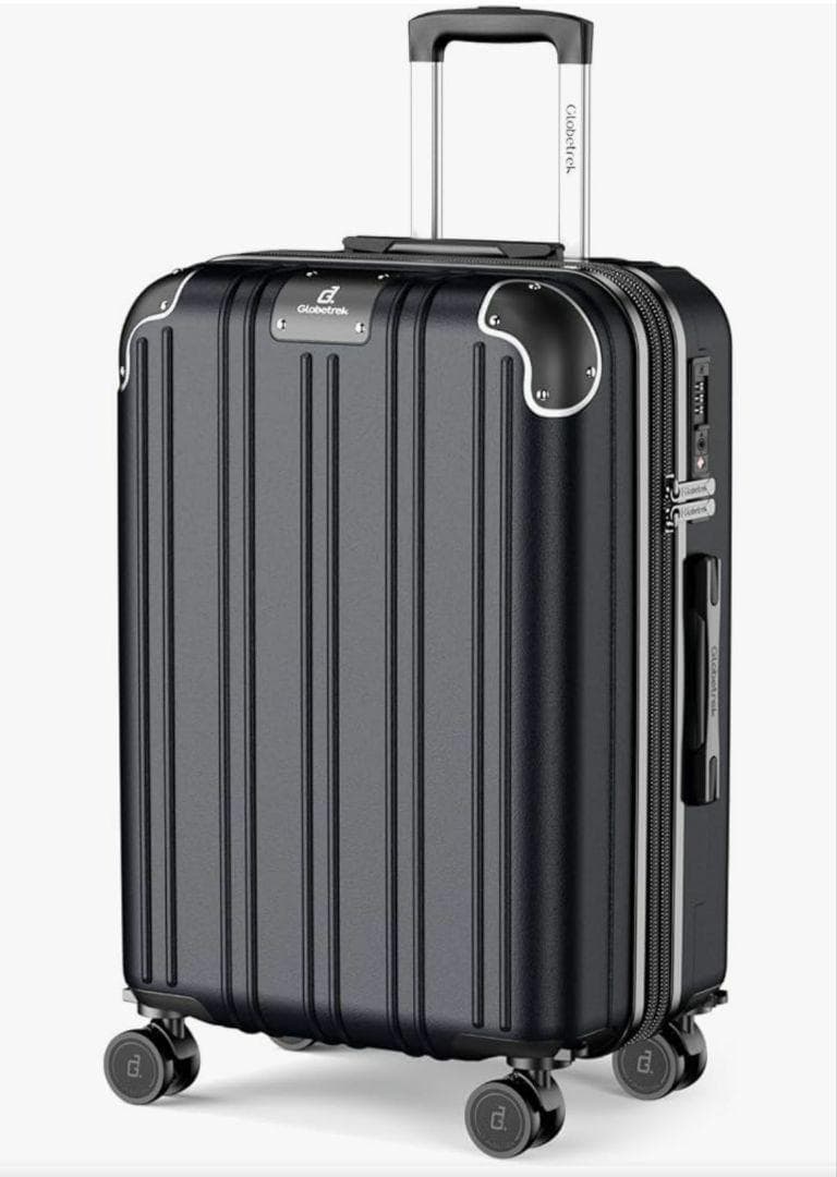 スーツケース キャリーケース 軽量 拡張機能付き ブラック Lサイズ