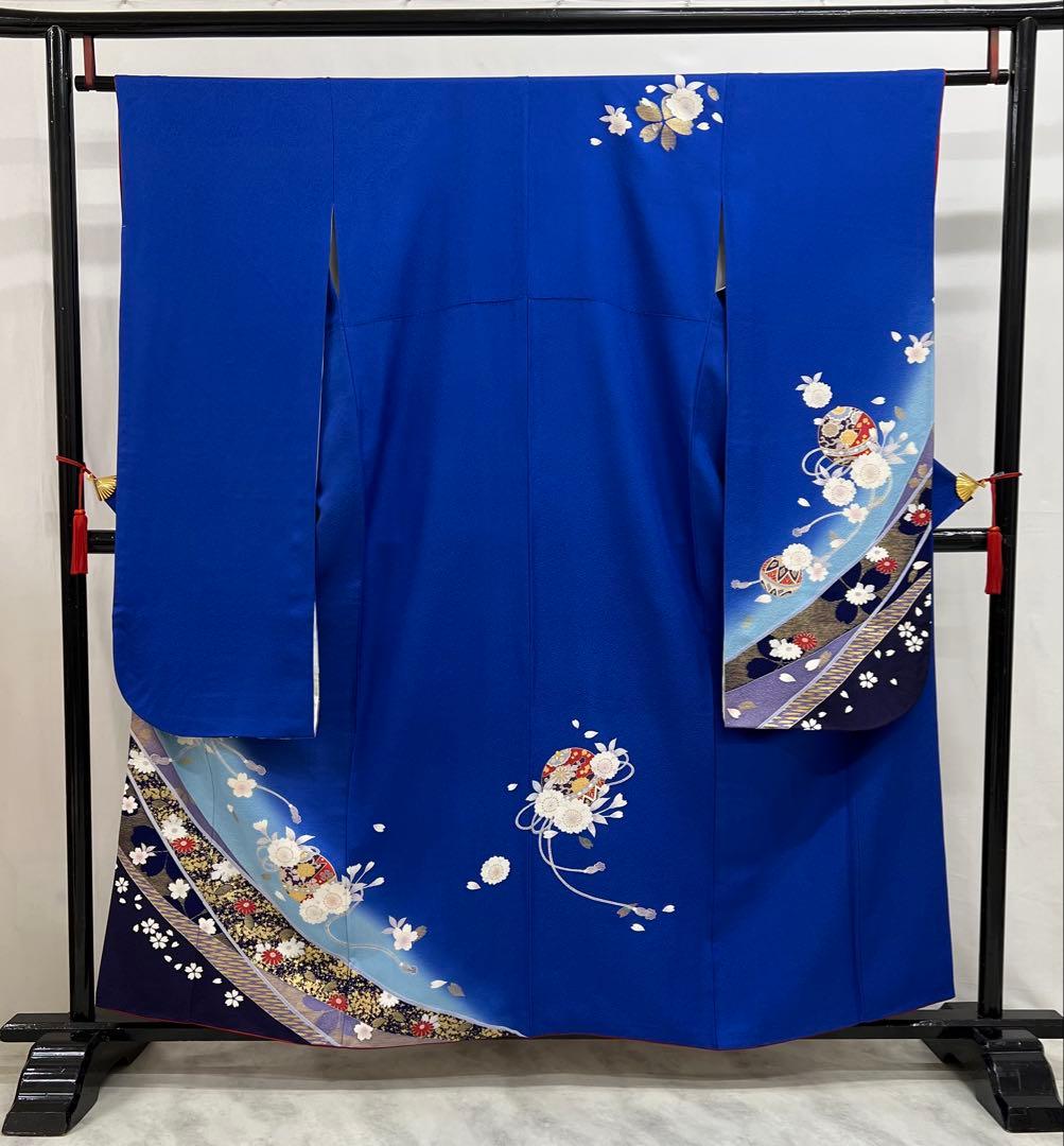 小柄な方に♪ 振り袖　フルセット　別誂長襦袢　成人式　金彩加工　刺繍入り　677