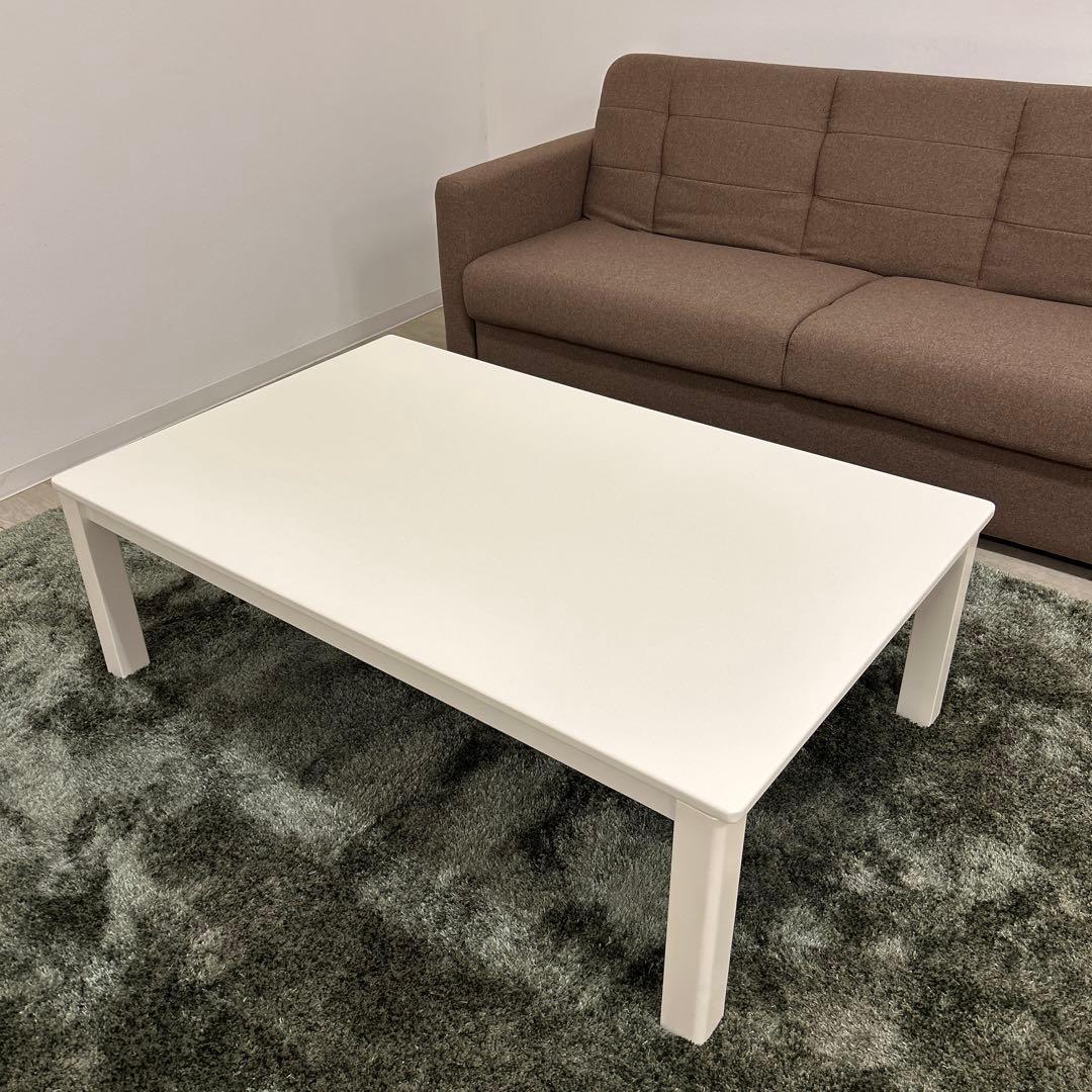 アウトレット★白い家具調こたつ コタツテーブル120cm シンプルモダン 北欧風