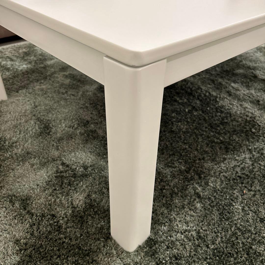 アウトレット★白い家具調こたつ コタツテーブル120cm シンプルモダン 北欧風