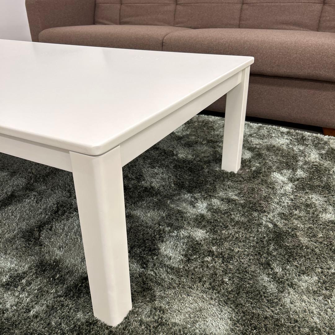 アウトレット★白い家具調こたつ コタツテーブル120cm シンプルモダン 北欧風