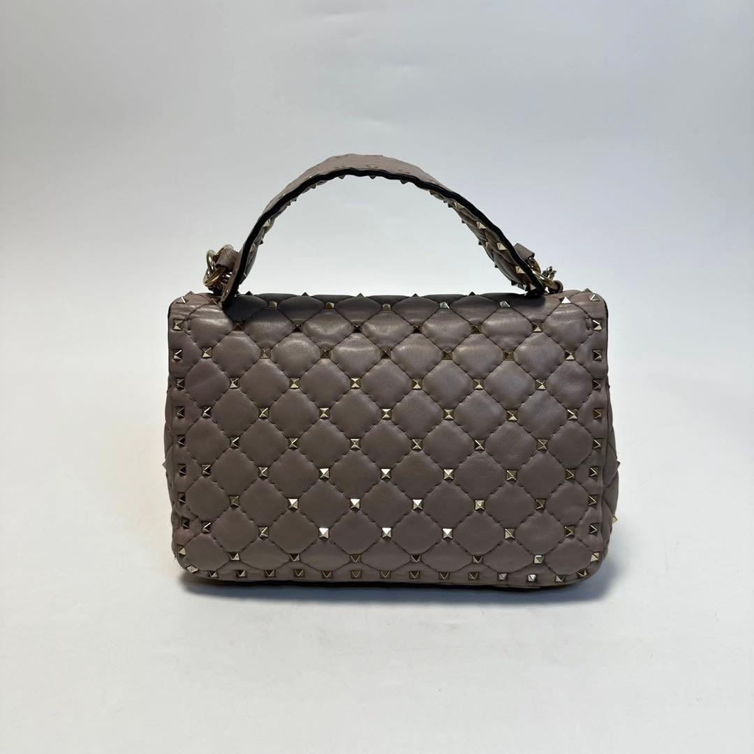 l32【極美品】ヴァレンティノロックスタッズスパイクチェーン2wayショルダー.