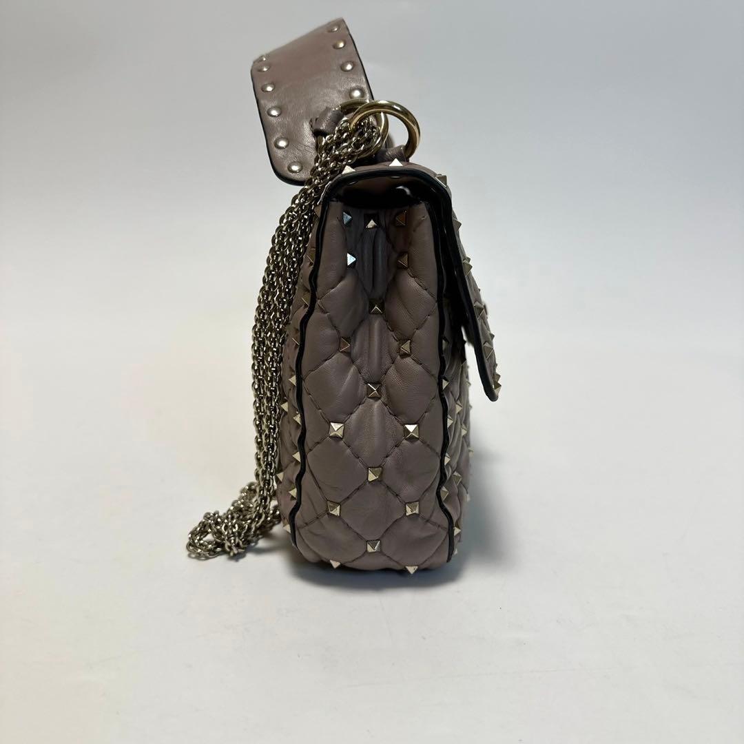 l32【極美品】ヴァレンティノロックスタッズスパイクチェーン2wayショルダー.