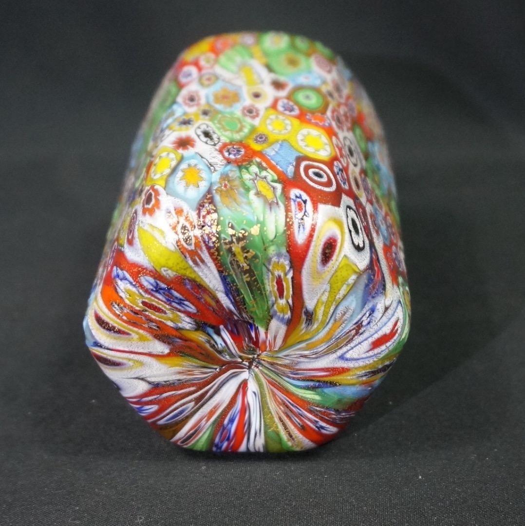 ベネチアンガラス　ミルフィオリの「アンティーク」の6角の花瓶