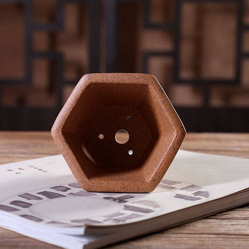 六角鉢 紫砂の鉢 盆栽鉢 植木鉢 小品盆栽鉢 大品盆栽鉢