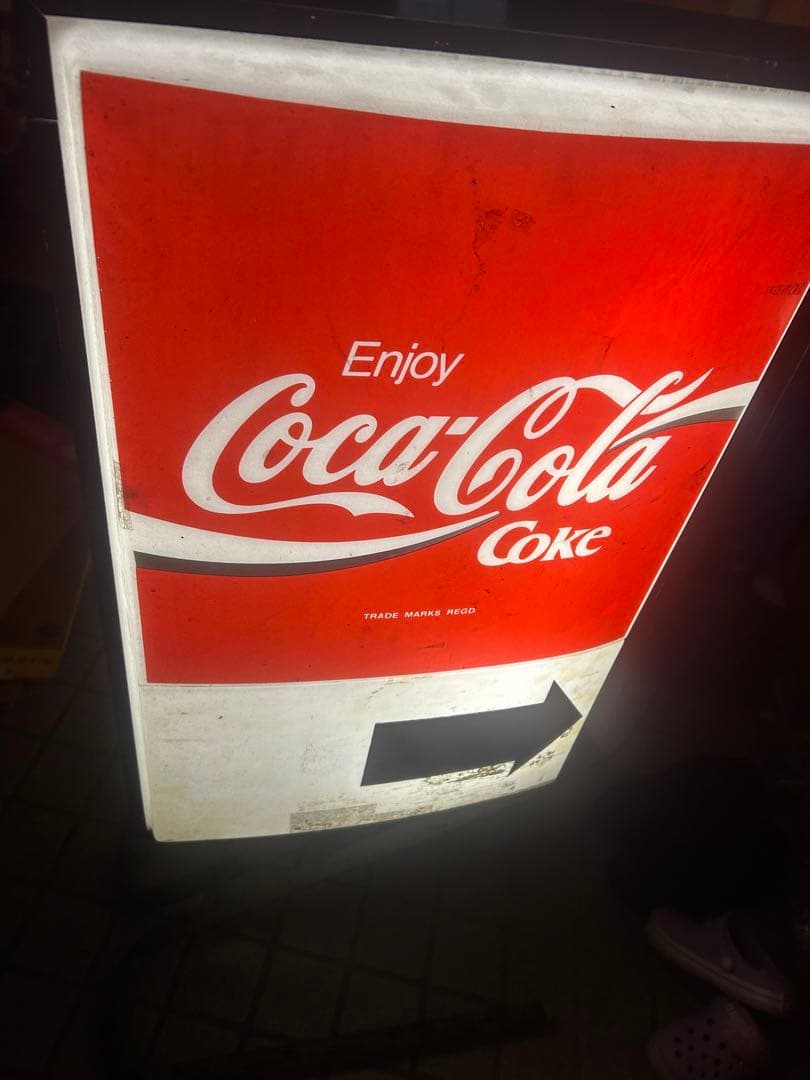 Coca-Cola レトロ看板 ライト点灯します　ヴィンテージ希少