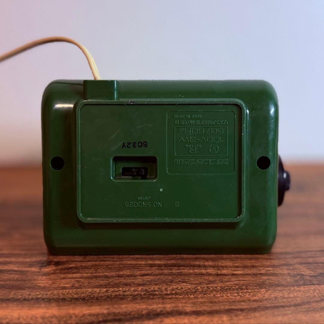 【メンテ済・動作正常】CITIZEN パタパタ時計 ハイリーフ・カーチス緑