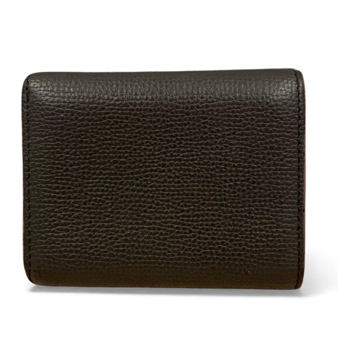 【極美品】LOEWE アナグラム トライフォールド 三つ折り財布 ブラック 黒