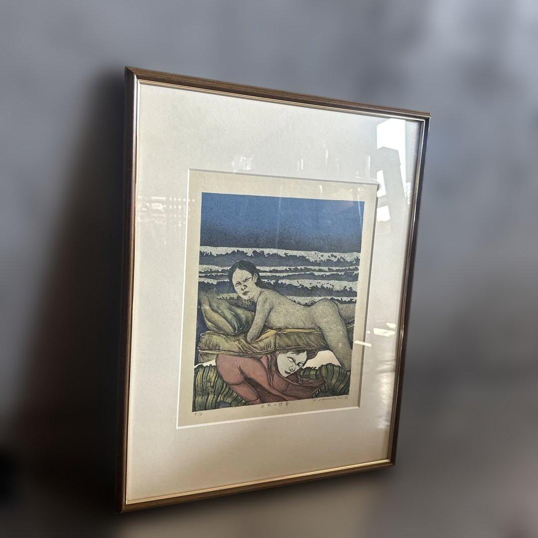 お値下げ‼️リトグラフ　版画　沈黙の埋葬　田村文雄