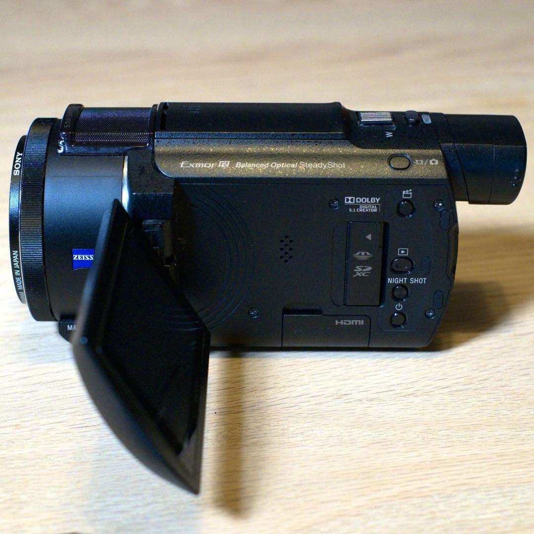 【美品】SONY 4K ビデオカメラ FDR-AC60本体 ZEISSレンズ