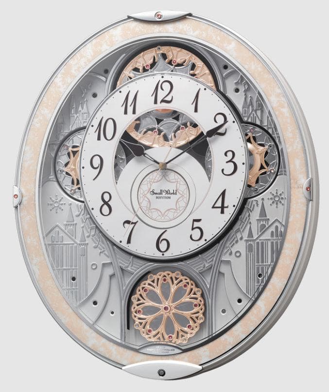 リズム時計 からくり電波掛時計スモールワールド ノエル 8MN407RH03