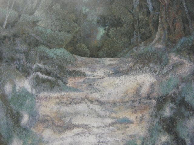 沢野慎平、【道】、希少な額装用画集より、新品額装付、状態良好