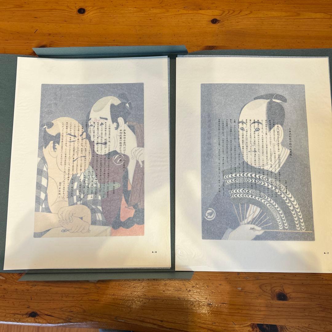 『東洲斎写楽撰』手刷り浮世絵木版画　全40枚揃い　悠々洞出版