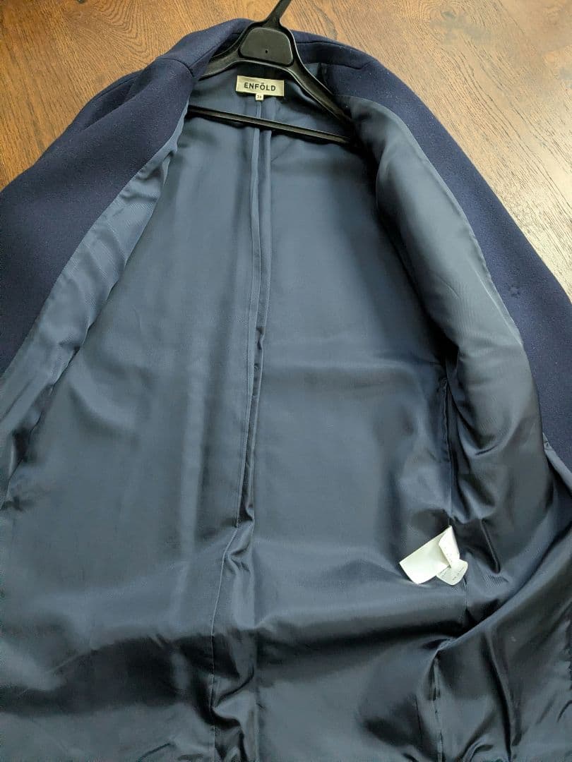 ひよこ豆様。ENFOLD エンフォルドウールメルトンチェスターコートネイビー38