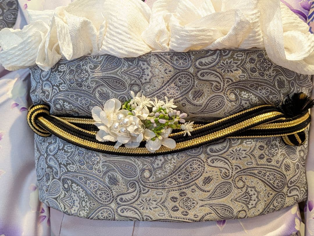 振袖フルセット 身丈155裄62 豪華振袖 暈し染め 銀彩 紫 逸品 成人式