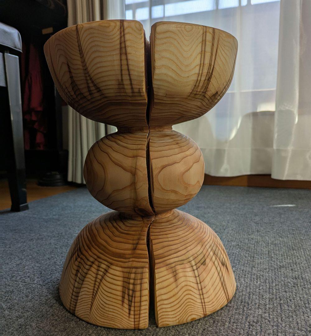 杉　希少　丸太　椅子　スツール　高さ約30.5㎝