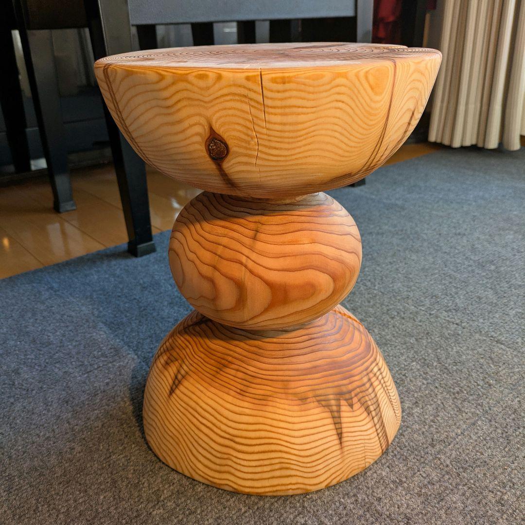 杉　希少　丸太　椅子　スツール　高さ約30.5㎝