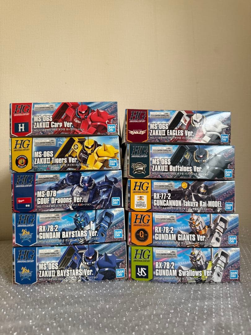 機動戦士ガンダム40周年記念 NPB プロ野球12球団コラボ ガンプラ10体