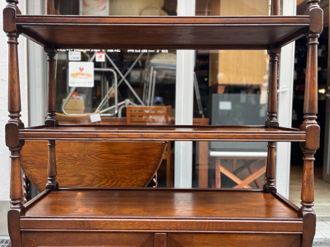 オランダ製☆ダッチカントリー／オープンシェルフ／3段シェルフ／収納家具／オーク材