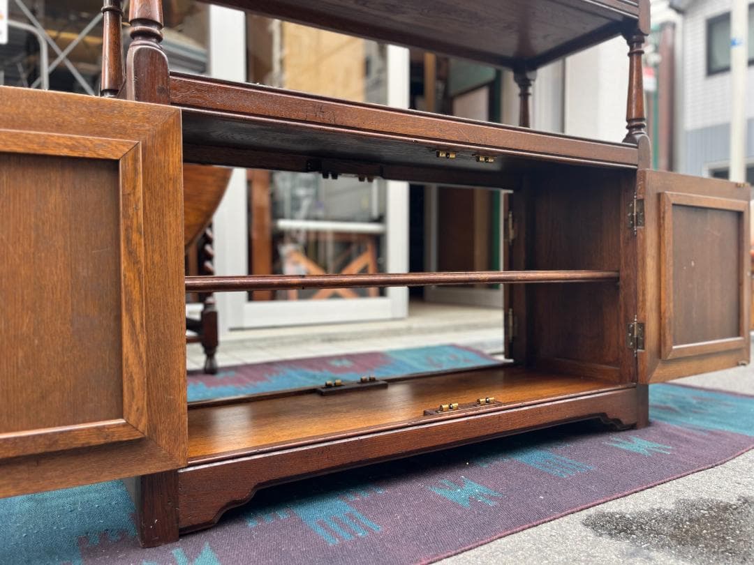 オランダ製☆ダッチカントリー／オープンシェルフ／3段シェルフ／収納家具／オーク材