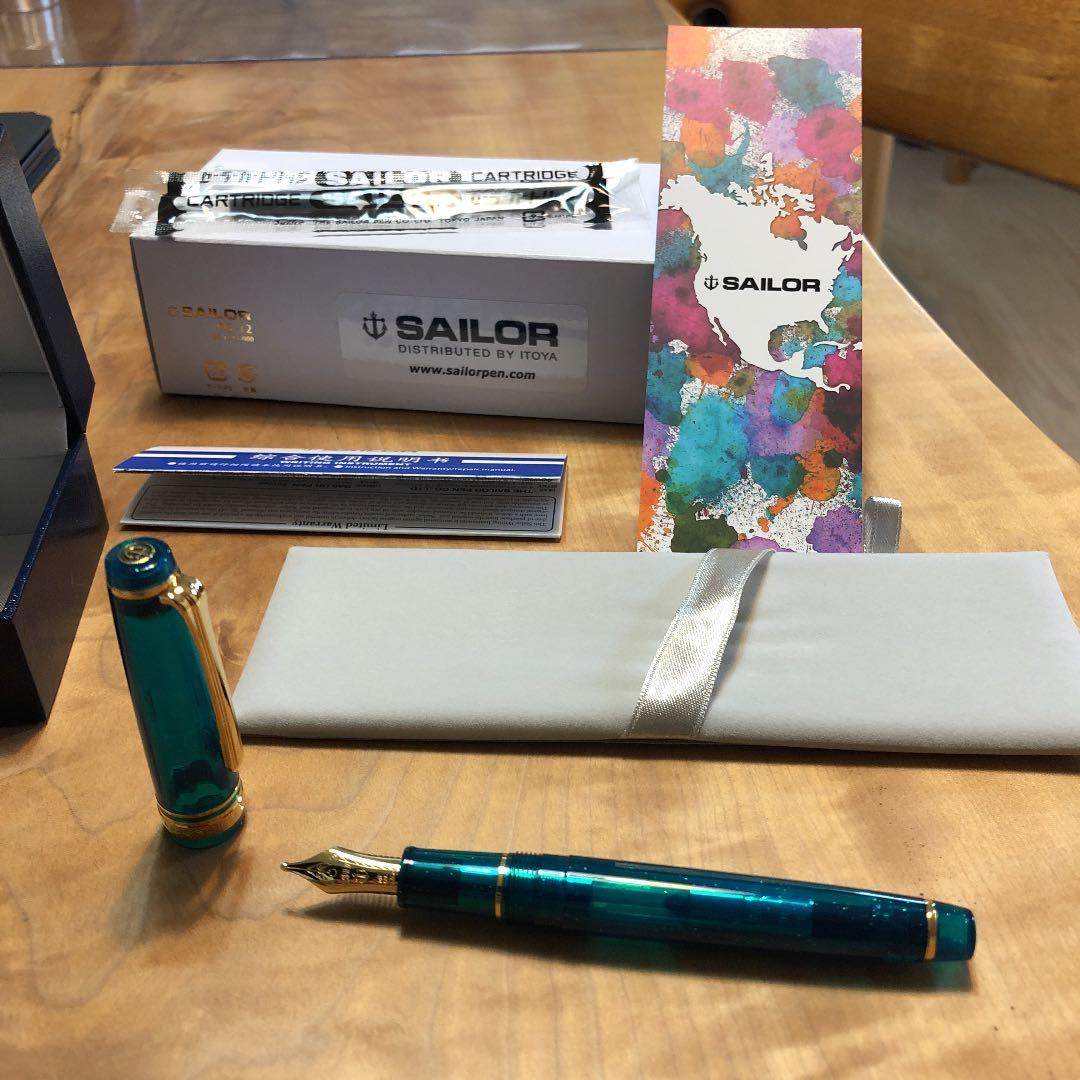 北米限定　セーラー万年筆　グリーンネビューラー