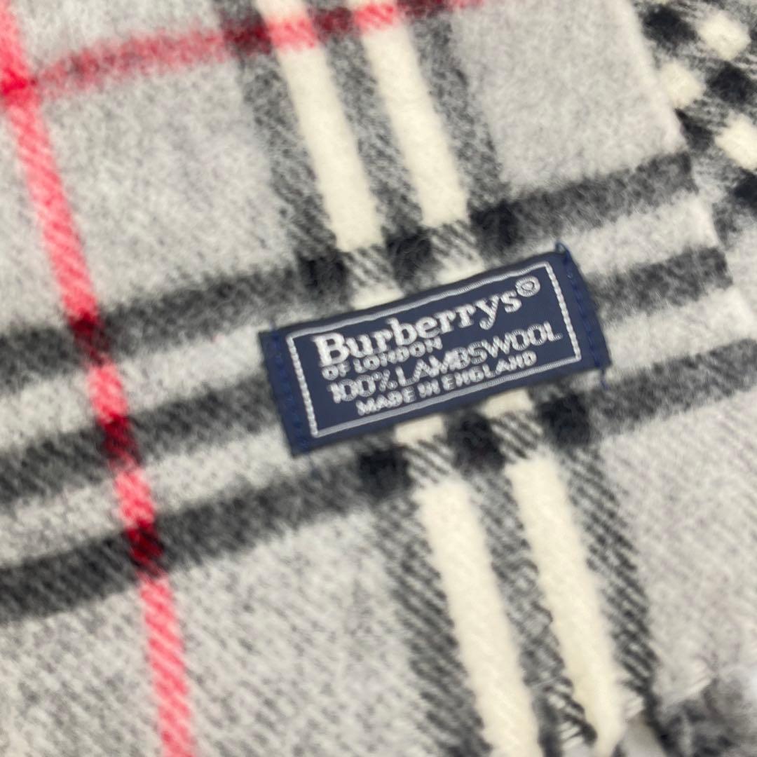 バーバリー Burberry マフラー ノバチェック グレー ウール