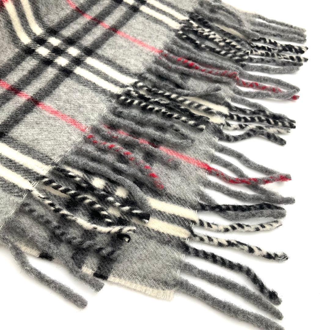バーバリー Burberry マフラー ノバチェック グレー ウール