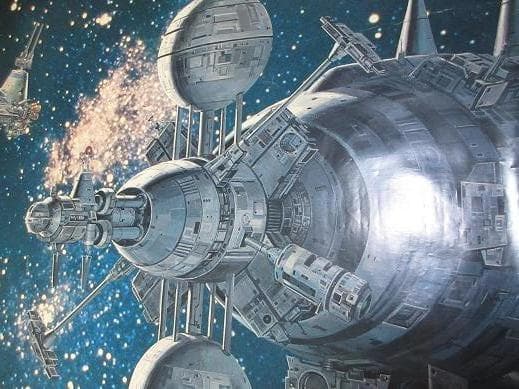 宇宙に逝く　小松左京原作　加藤直之画　ポスター