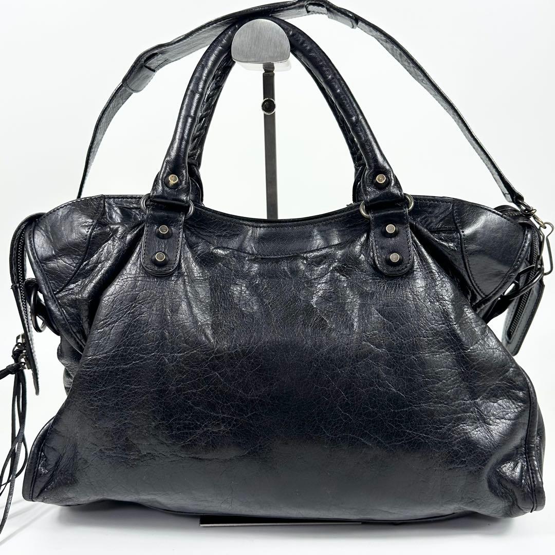 BALENCIAGA 115748 シティ 2way レザーバッグ 黒
