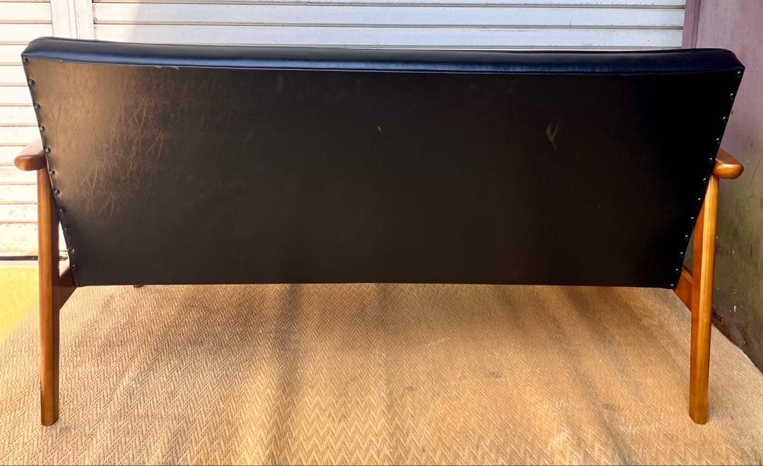 ③【送料無料】カリモク　Kチェア2シーター　ブラック