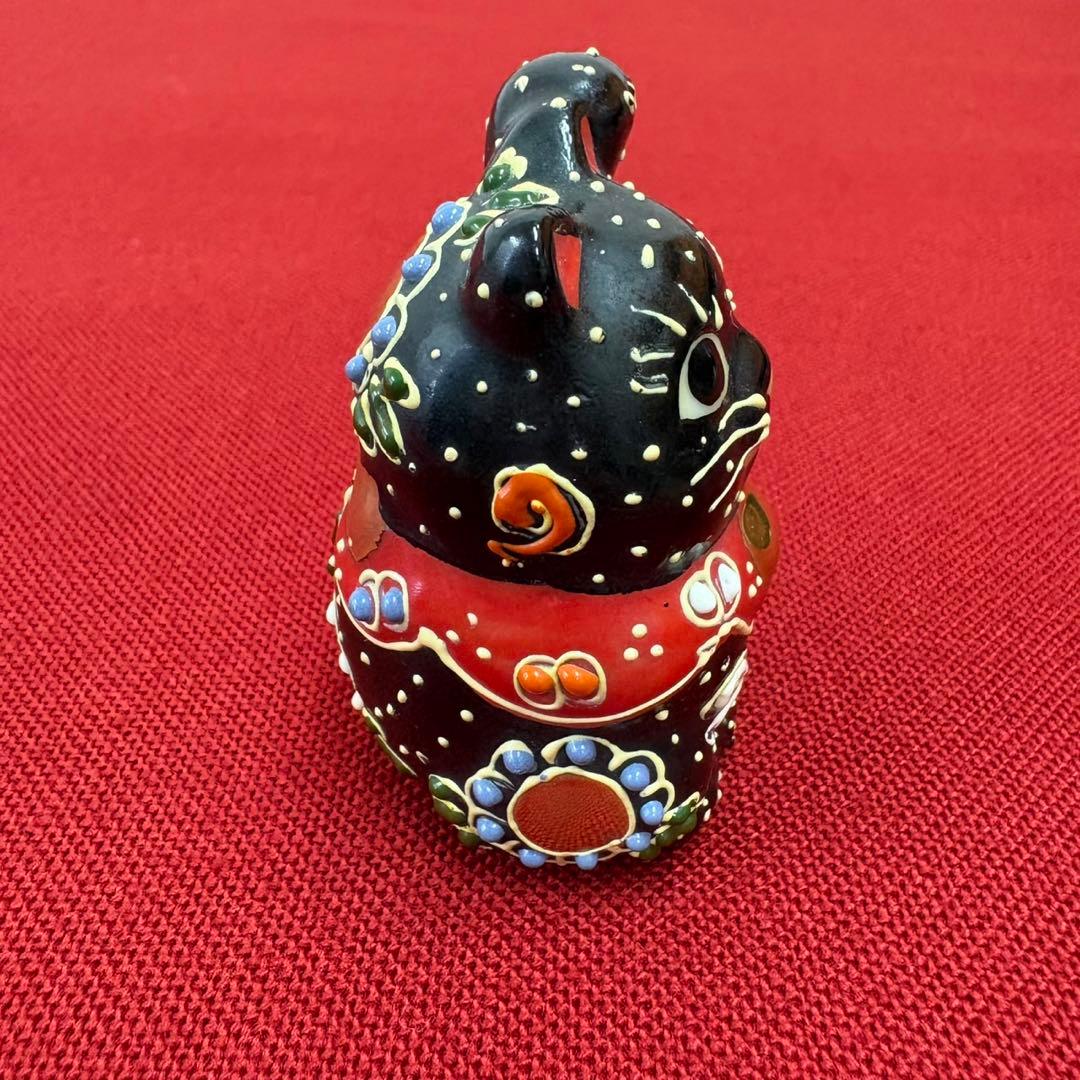 九谷焼 チビ招き猫 3体セット 凸盛