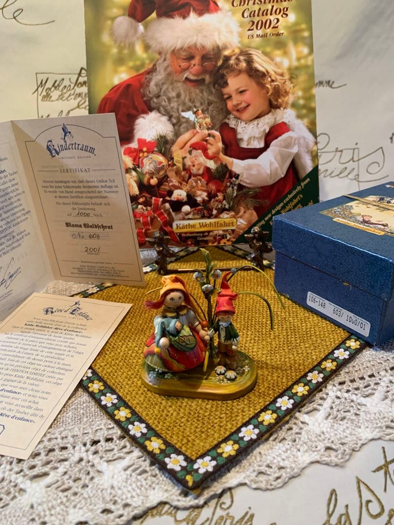 ドイツ製　木製人形　ケーテウォルファルト社の2001年度限定の兄弟の可愛い人形！