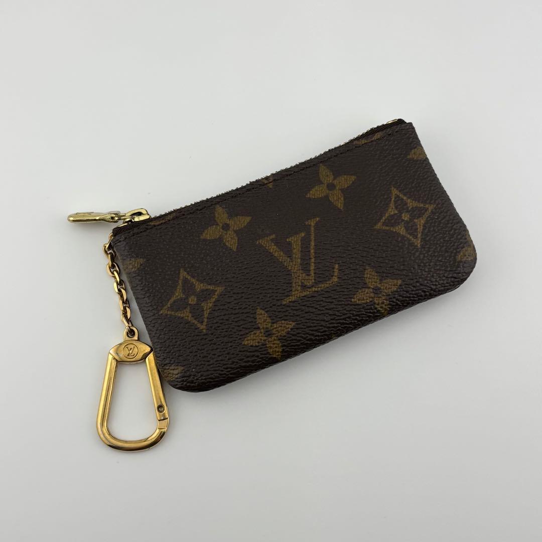 【美品】ルイヴィトン　ポシェット・クレ　モノグラム　ケース　ブラウン　茶