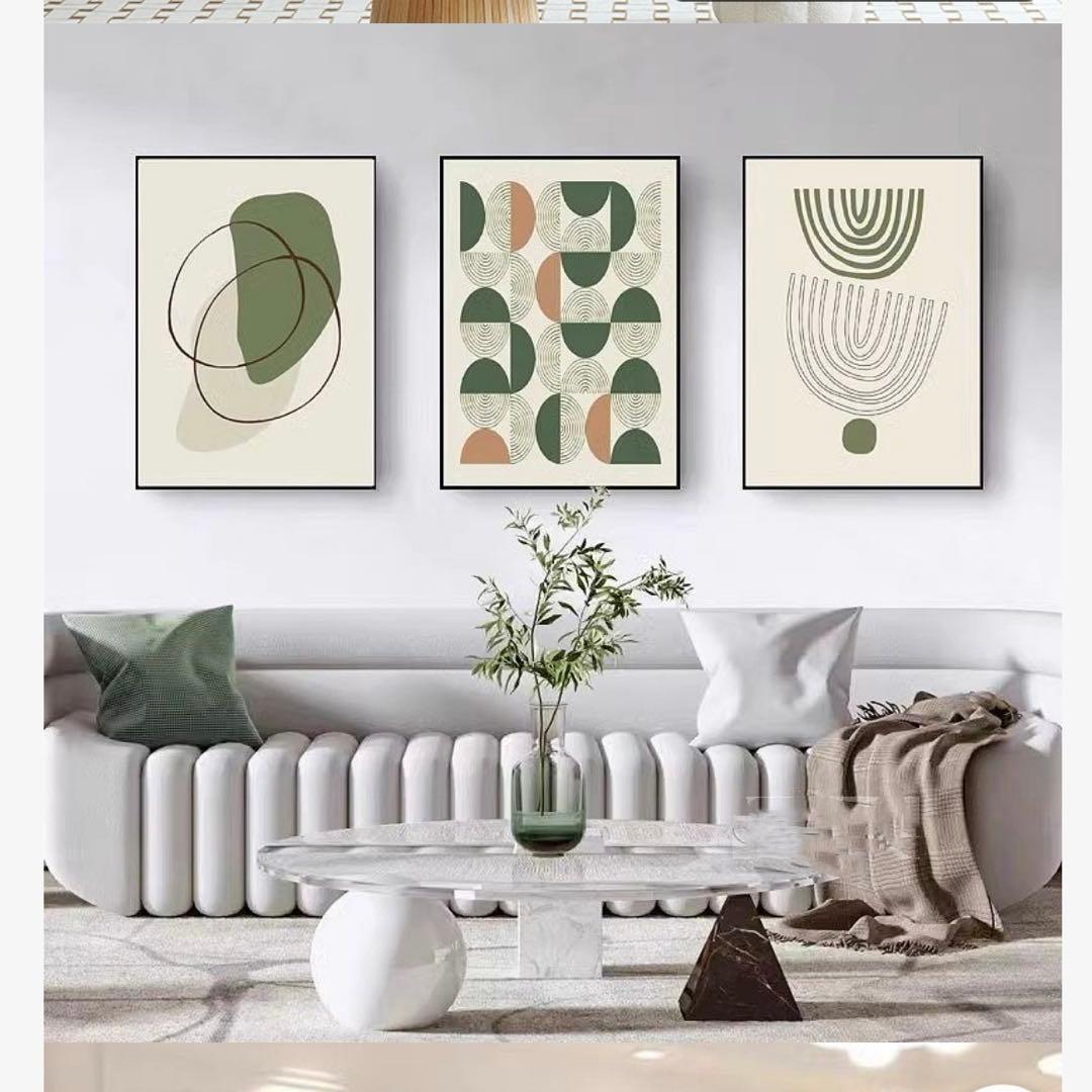 アートポスター パネル 北欧　幾何学　抽象的 ミッドセンチュリー　3枚セット