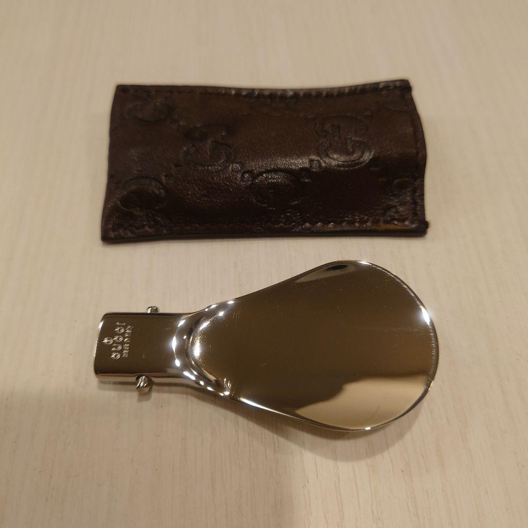 GUCCI グッチ　携帯用　靴べら（シューホーン）　 レザーケース付き