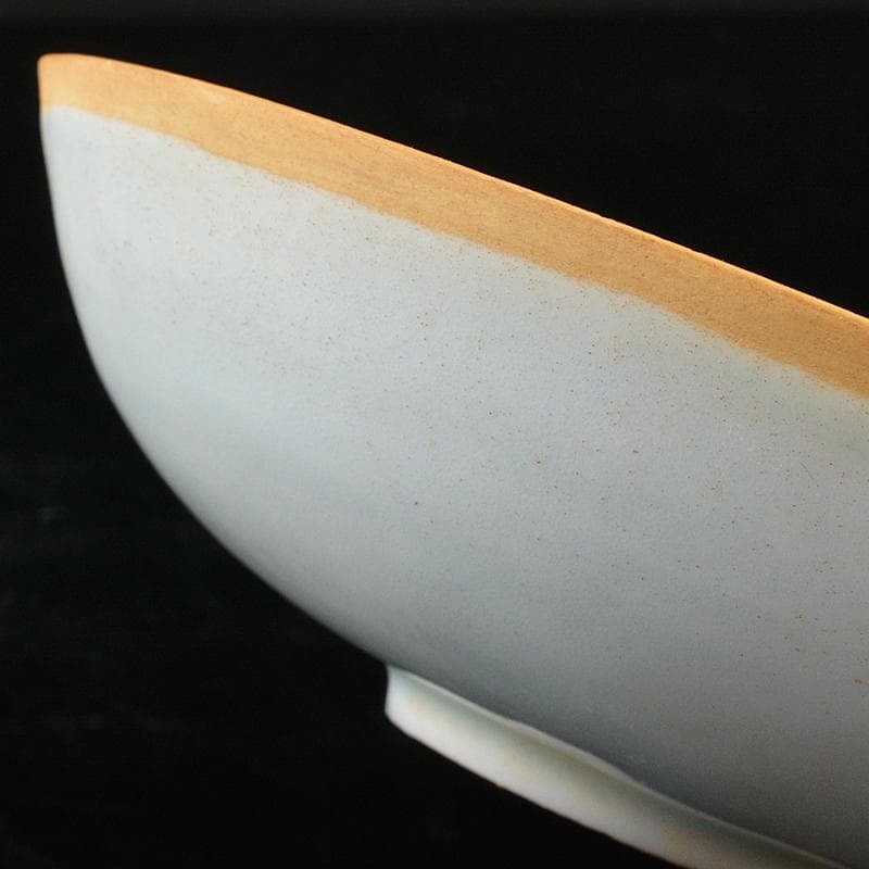 中国　影青　青白釉　陽刻　花文　鉢　C　R5789