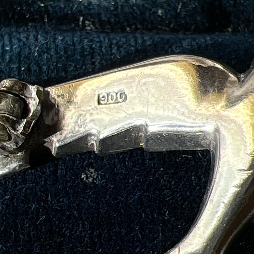 【アンティーク 】 ツバメブローチ ペーストガラスシルバー900 ヴィクトリアン