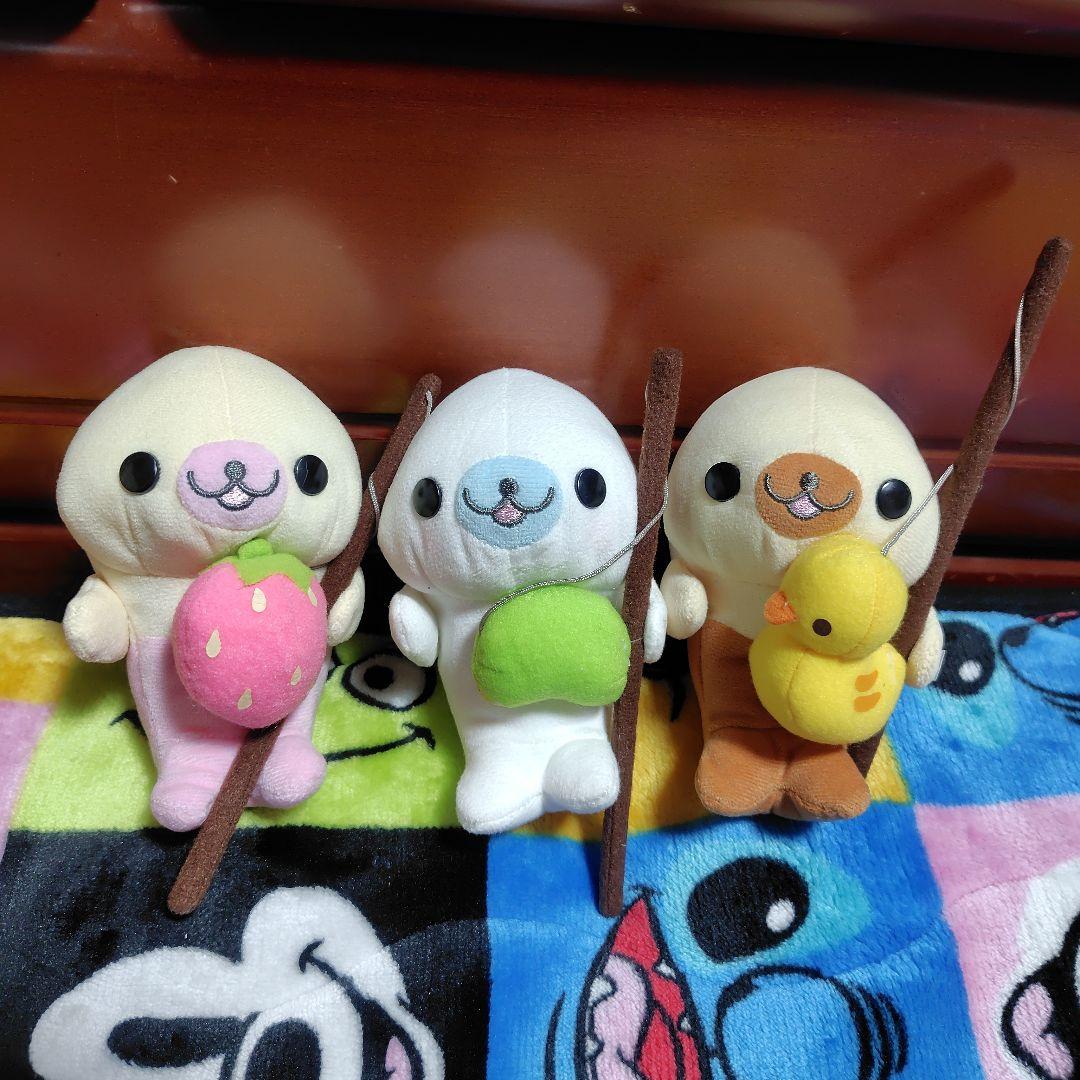 激レア まめゴマ ぬいぐるみ 釣り 3匹セット