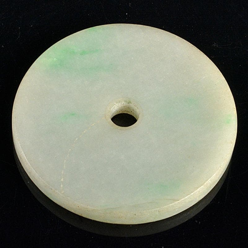 中国　玉石翡翠彫刻　玉器　玉壁　玉飾　玉珮　V　R5618