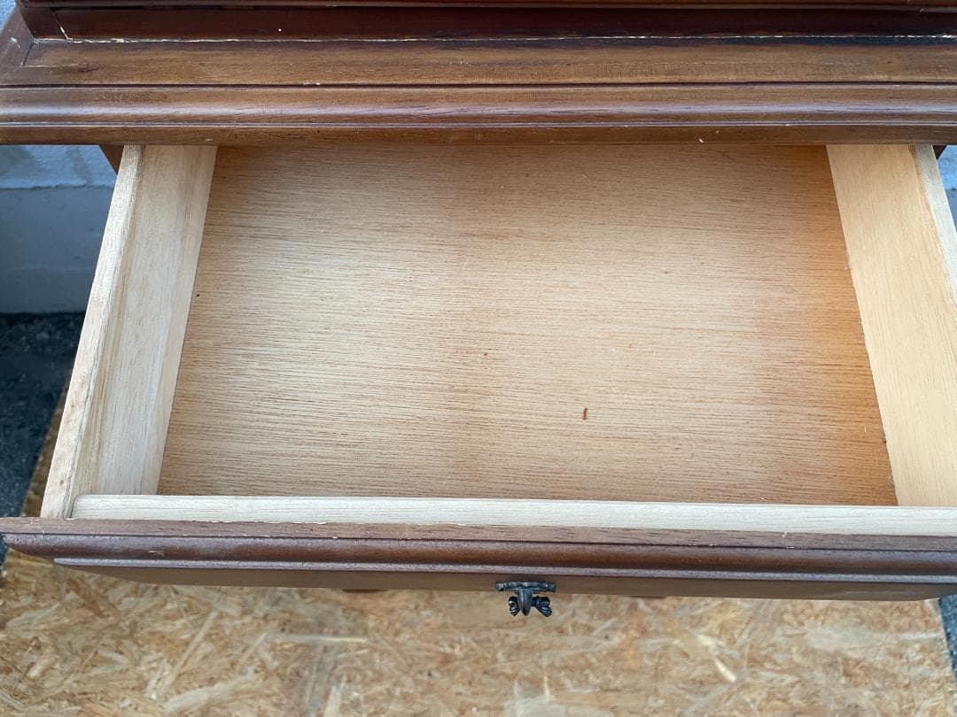 ★ 古家具 昭和レトロ チェスト ミラー 扉 付 ジュエリーボックス 引き出し