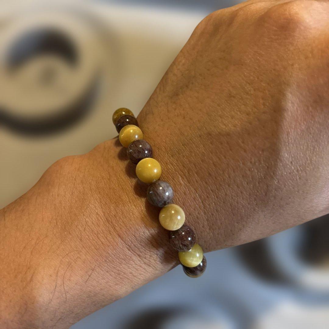 綺麗！赤ルチルたんとゴールドタイガーアイ！ズーンと来る！