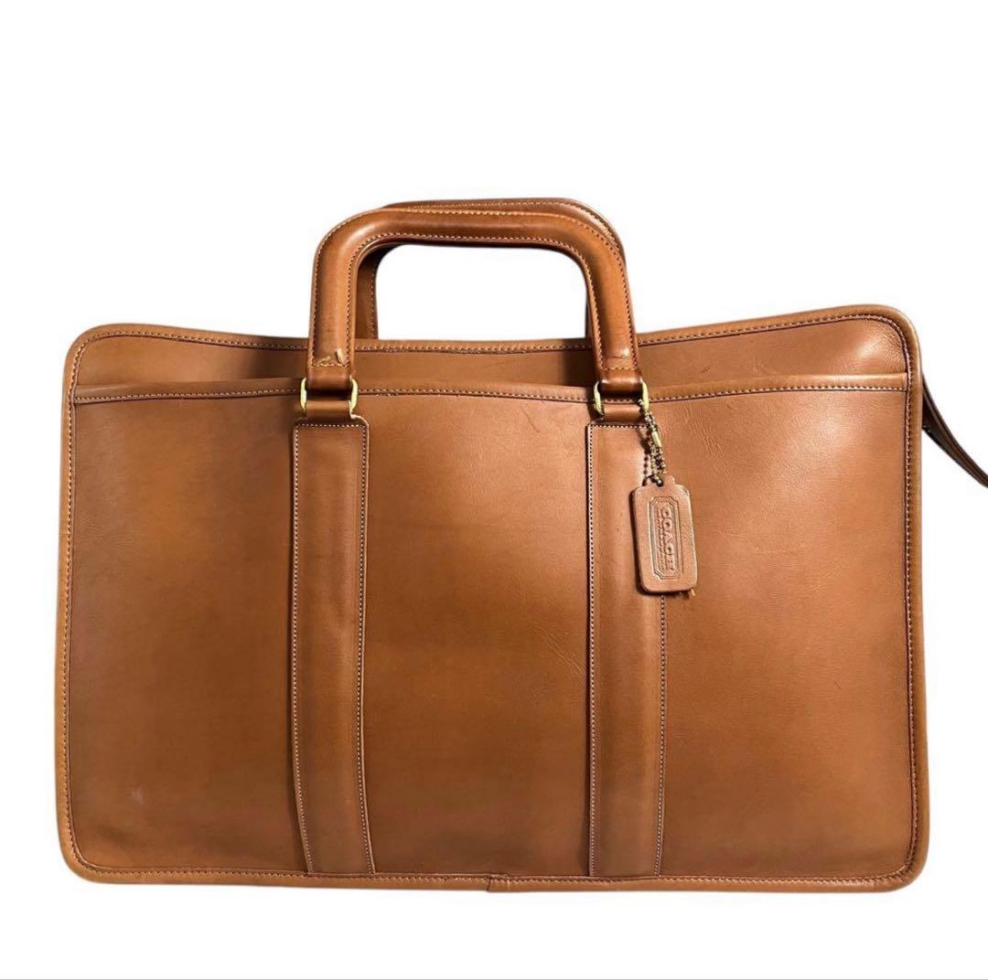 コーチ　オールドコーチ　ビジネスバッグ　レザー　ブラウン　A4