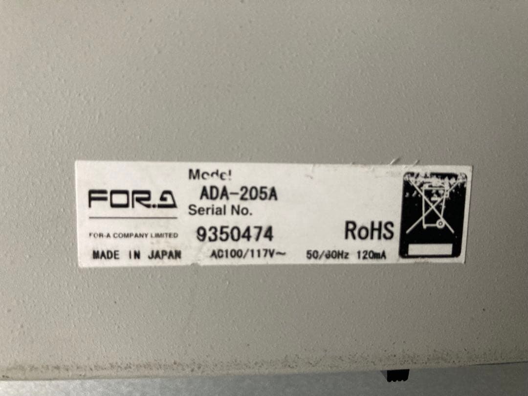 FOR.A 朋栄 ADA-205 XLR バランス アナログ ステレオ アンプ