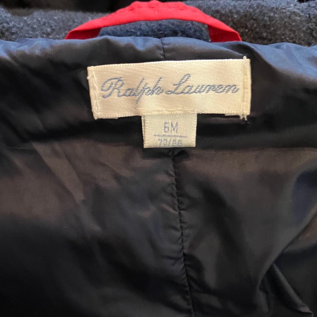 美品 ラルフローレン ジャンプスーツ 70cm カバーオール ダウン 6M 赤